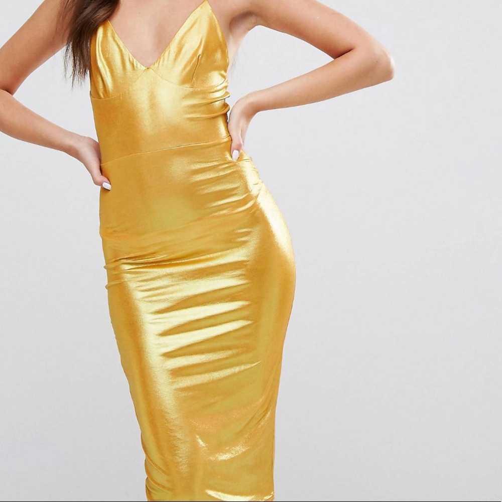 Metallic cami dress